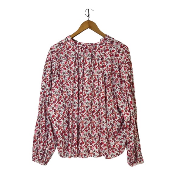 Universal Thread Floral Peasant Balloon Sleeve Top SZ S - Picture 3 of 11